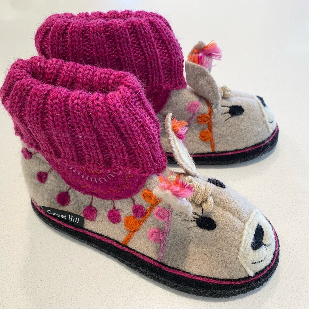 Garnet Hill Kids’ Boiled Wool Slippers